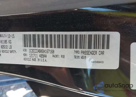 2016 Chrysler 200 Limited from USA, damaged, VIN 1C3CCCAB0GN167160